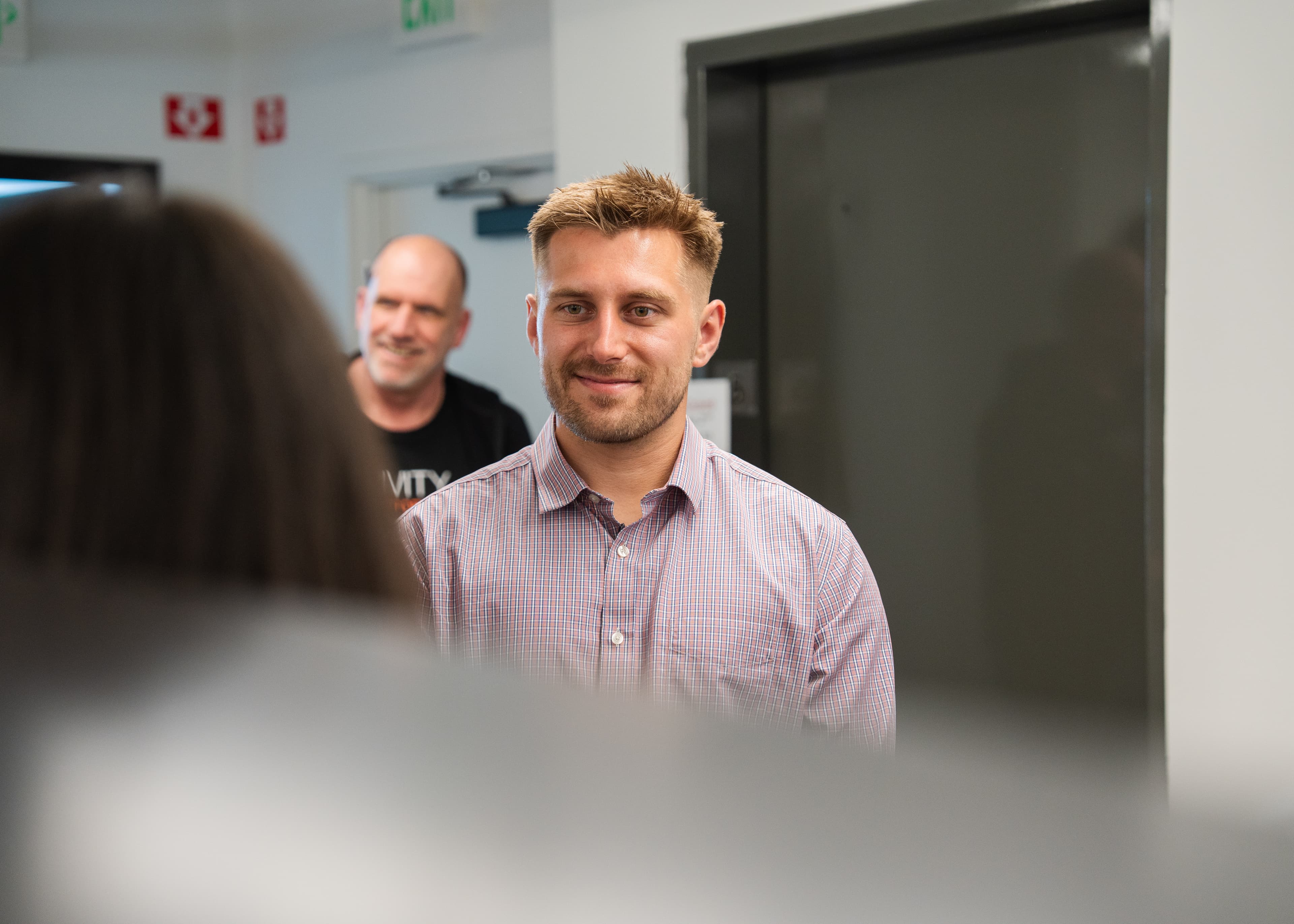 Dan Korus listening attentively during a Kestryl Edge session